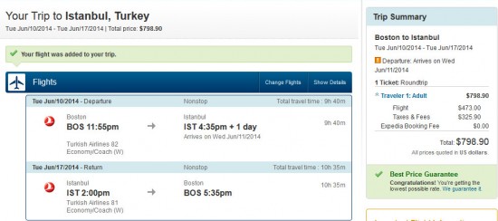 $800 to Istanbul for June travel? Good deal!