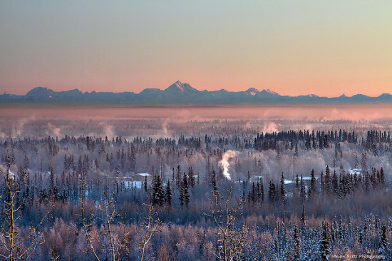 View of Alaskan Range from University of Alaska at Fairbanks. Fairbanks, Alaska. Photo: Steven Betts, used under Creative Commons License (By 2.0)
