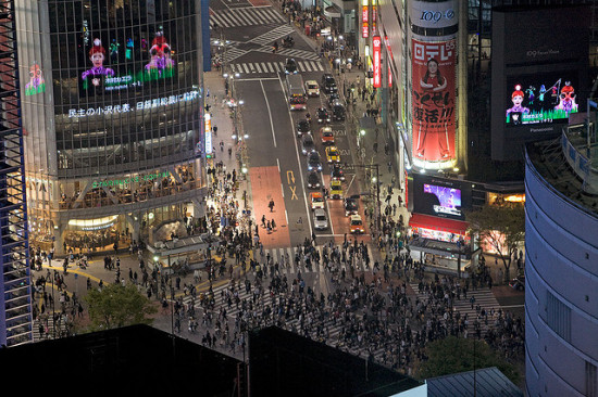 Shibuya Crossing, Tokyo, Japan - Photo: Curt Smith via Flicker, used under Creative Commons License (By 2.0)