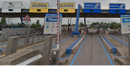 Toll booths in Italy