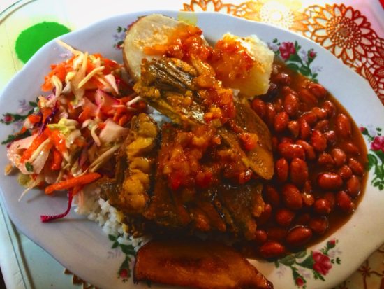 Bandeja Paisa – a high caloric meal of meat, starches, and beans, a popular Colombian meal, Medellin, Colombia - Photo: (c) 2016 - Varud Gupta of Bicoastal Cooks