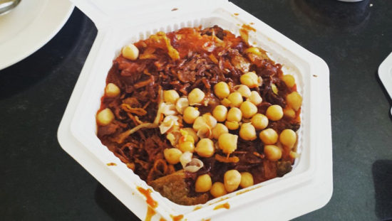 Koshari – considered by some to be the national dish, this mix of lentils, chickpeas, pasta, onions, and tomato sauce was born from the various culinary influences over time. Cairo, Egypt - Photo: (c) 2016 - Varud Gupta of Bicoastal Cooks