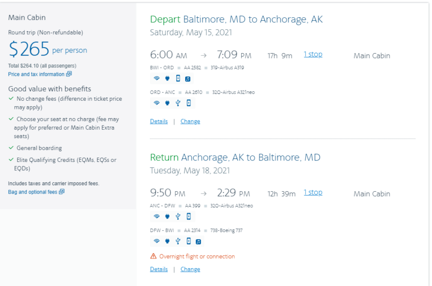 Baltimore to order Anchorage phone airline (ANC) ticket the (BWI) on