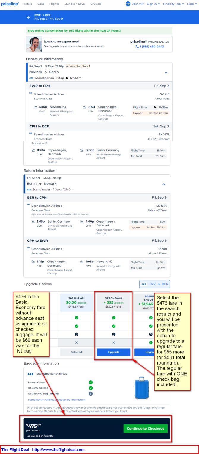 Scandinavian Airlines: Newark – Berlin, Germany. $476 (Basic Economy) / Economy). Roundtrip, including all Taxes – The Flight Deal